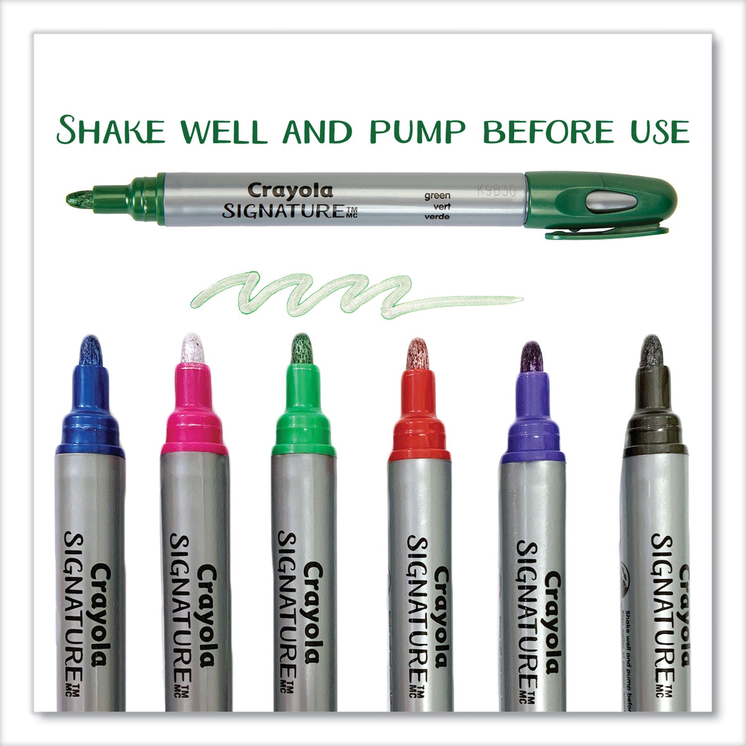 signature-metallic-outline-paint-markers-bullet-tip-assorted-colors-6-pack_cyo586701 - 4