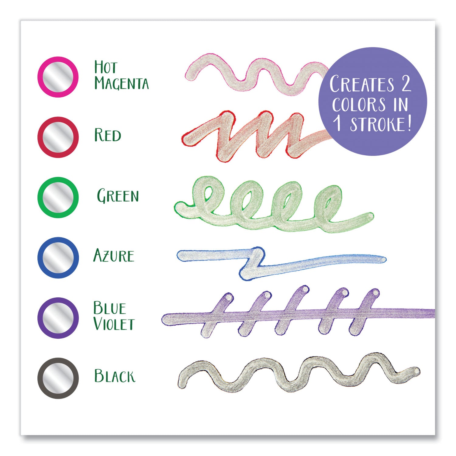 signature-metallic-outline-paint-markers-bullet-tip-assorted-colors-6-pack_cyo586701 - 5