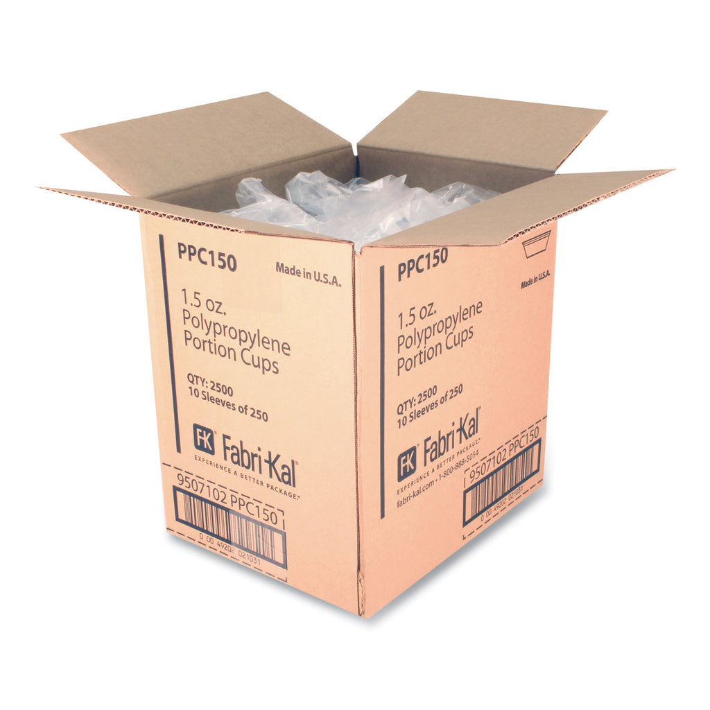 Portion Cups, 1.5 oz, Clear, 250/Sleeve, 10 Sleeves/Carton