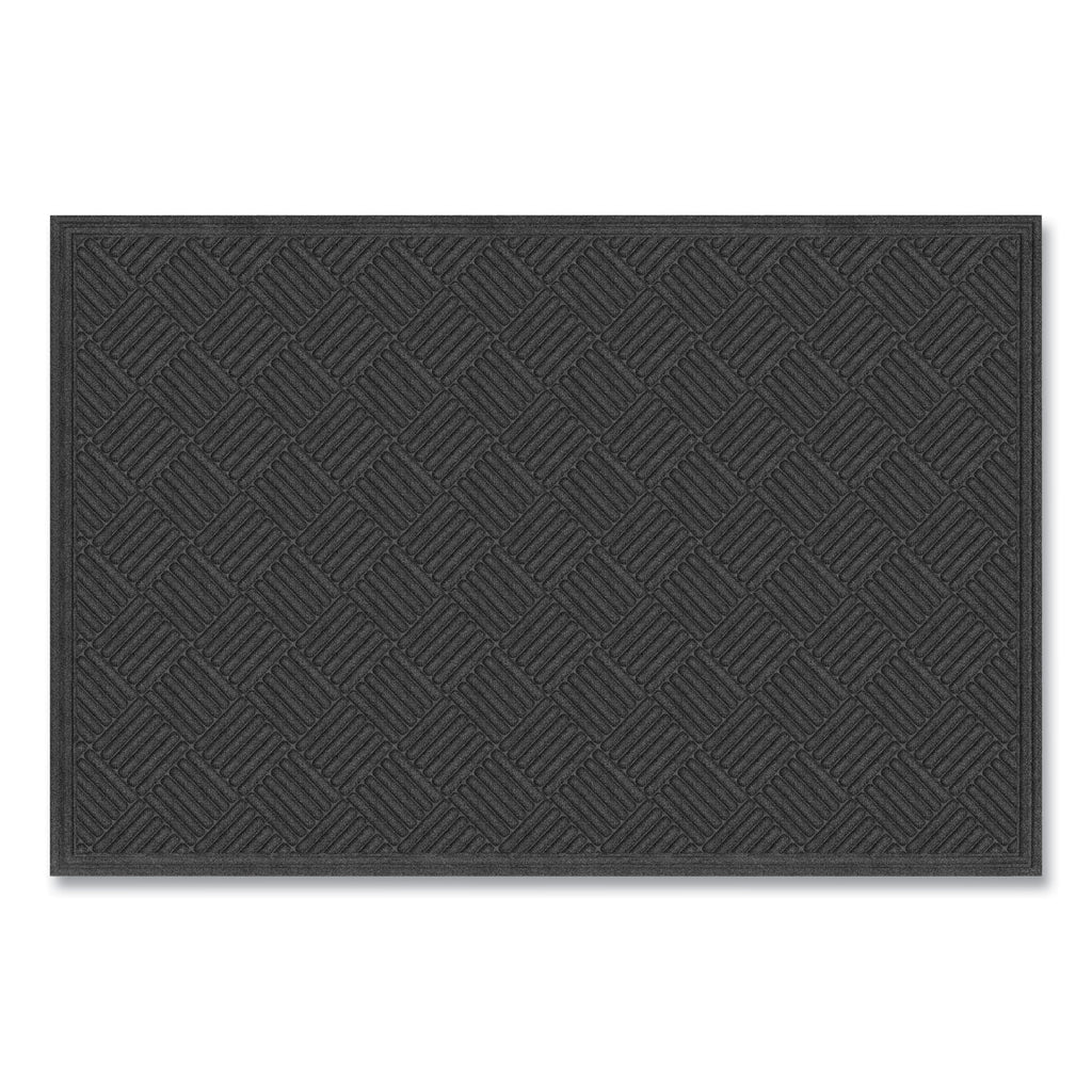 Ecomat Crosshatch Entry Mat, 48 x 72, Charcoal