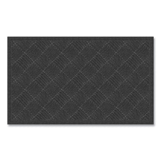 Ecomat Crosshatch Entry Mat, 36 x 60, Charcoal