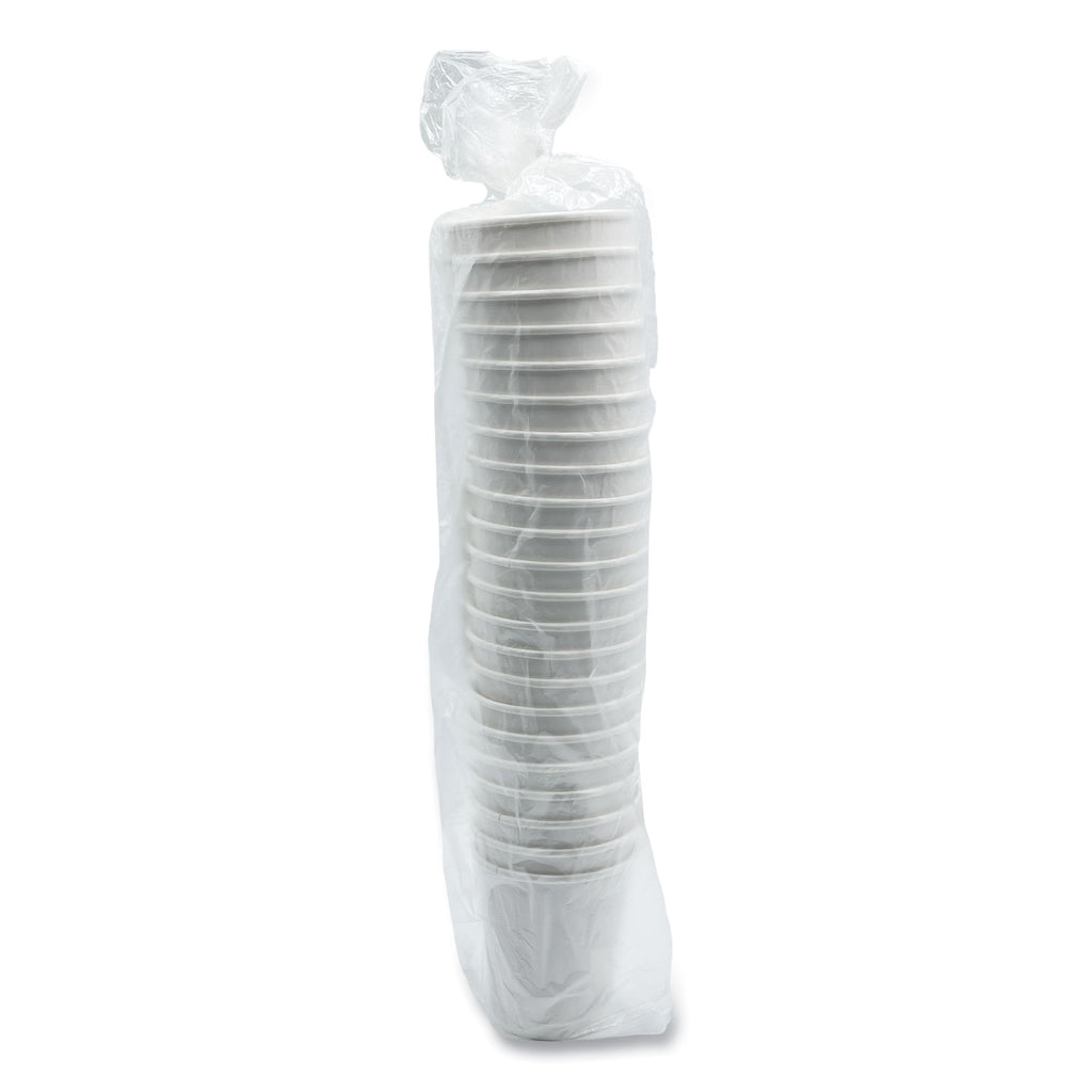 Paper Hot Cups, Double-Walled, 10 oz, White, 25/Pack