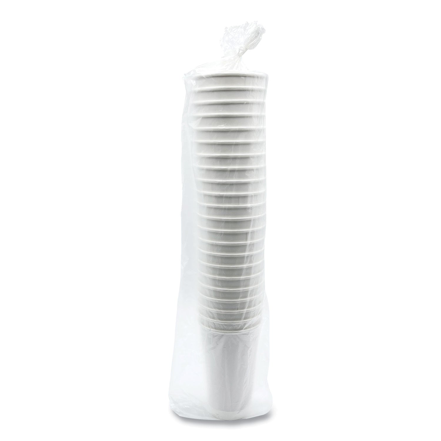 Paper Hot Cups, Double-Walled, 16 oz, White, 25/Pack