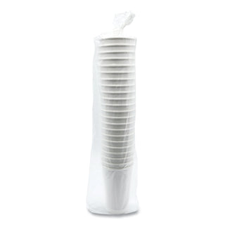 Paper Hot Cups, Double-Walled, 16 oz, White, 25/Pack