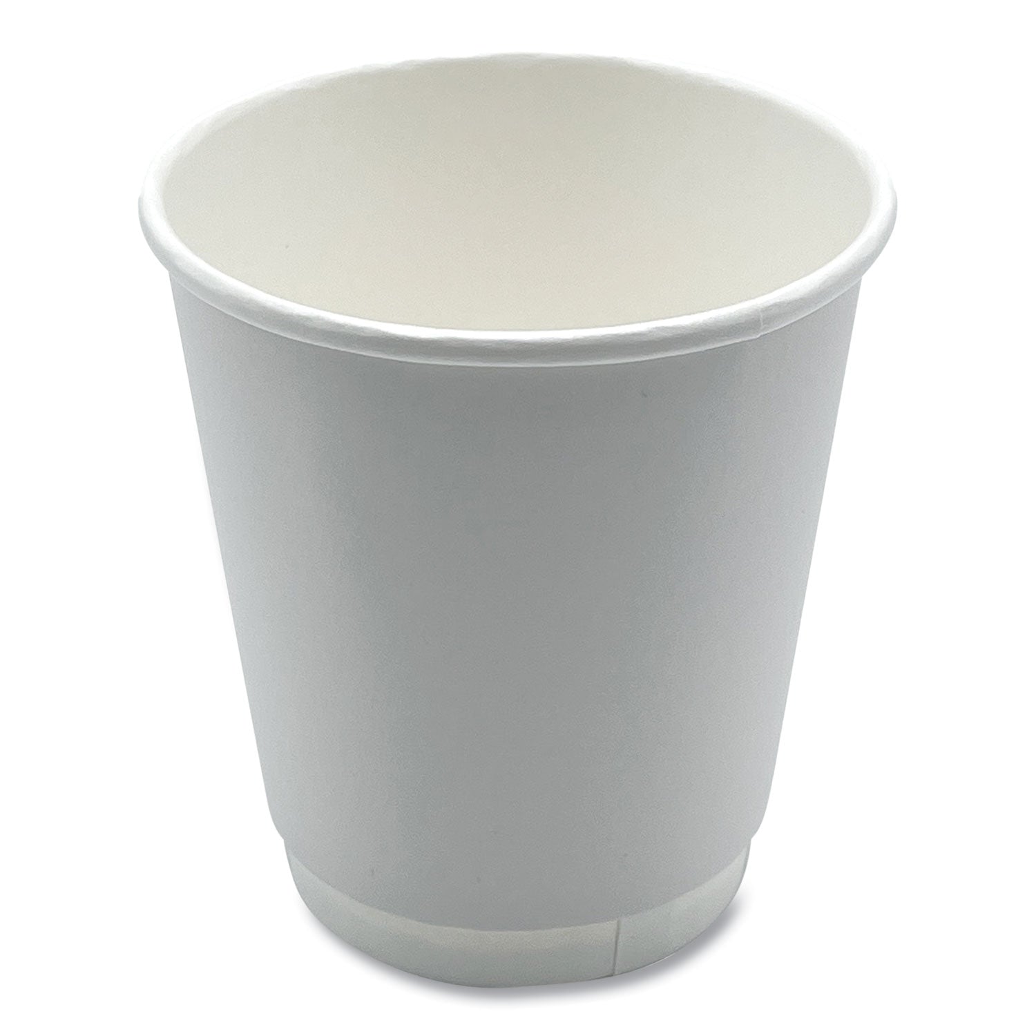 Paper Hot Cups, Double-Walled, 10 oz, White, 500/Carton