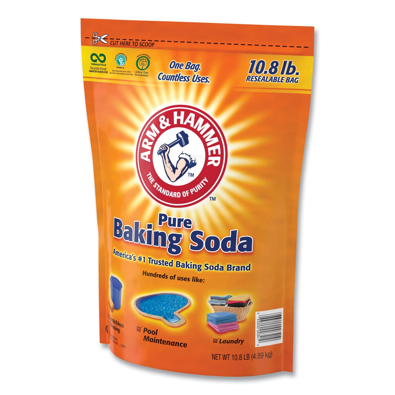Baking Soda, 10.8 lb Bag, 4/Carton