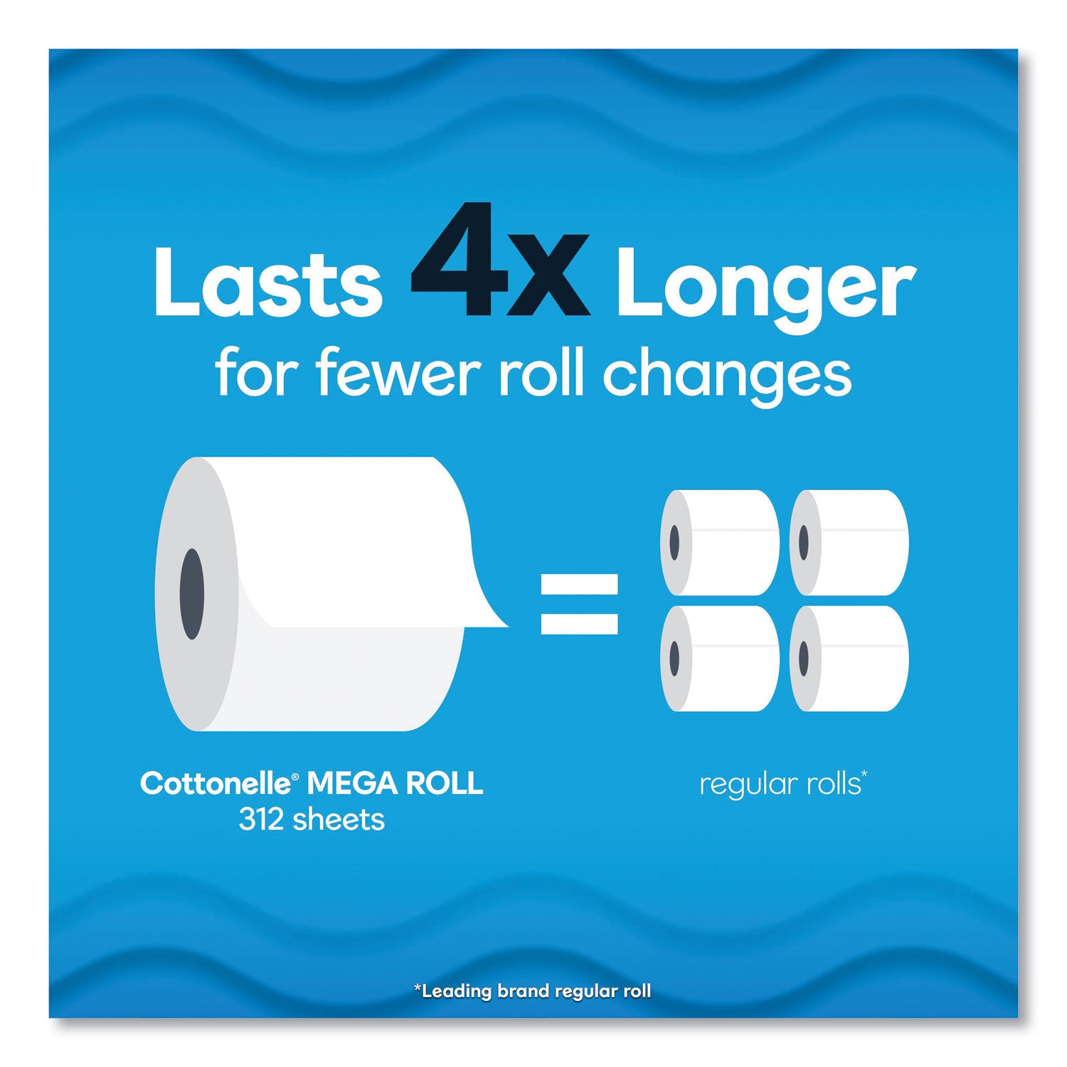 ultra-cleancare-toilet-paper-strong-tissue-mega-rolls-septic-safe-1-ply-white-284-roll-6-rolls-pack-36-rolls-carton_kcc54150 - 6