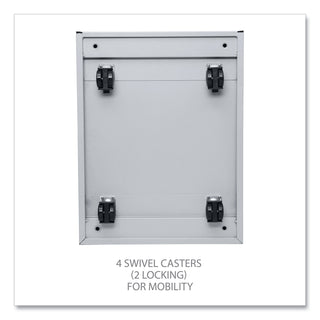 File Pedestal with Full-Length Pull, Left/Right, 3-Drawers: Box/Box/File, Legal/Letter, Light Gray, 14.96" x 19.29" x 27.75