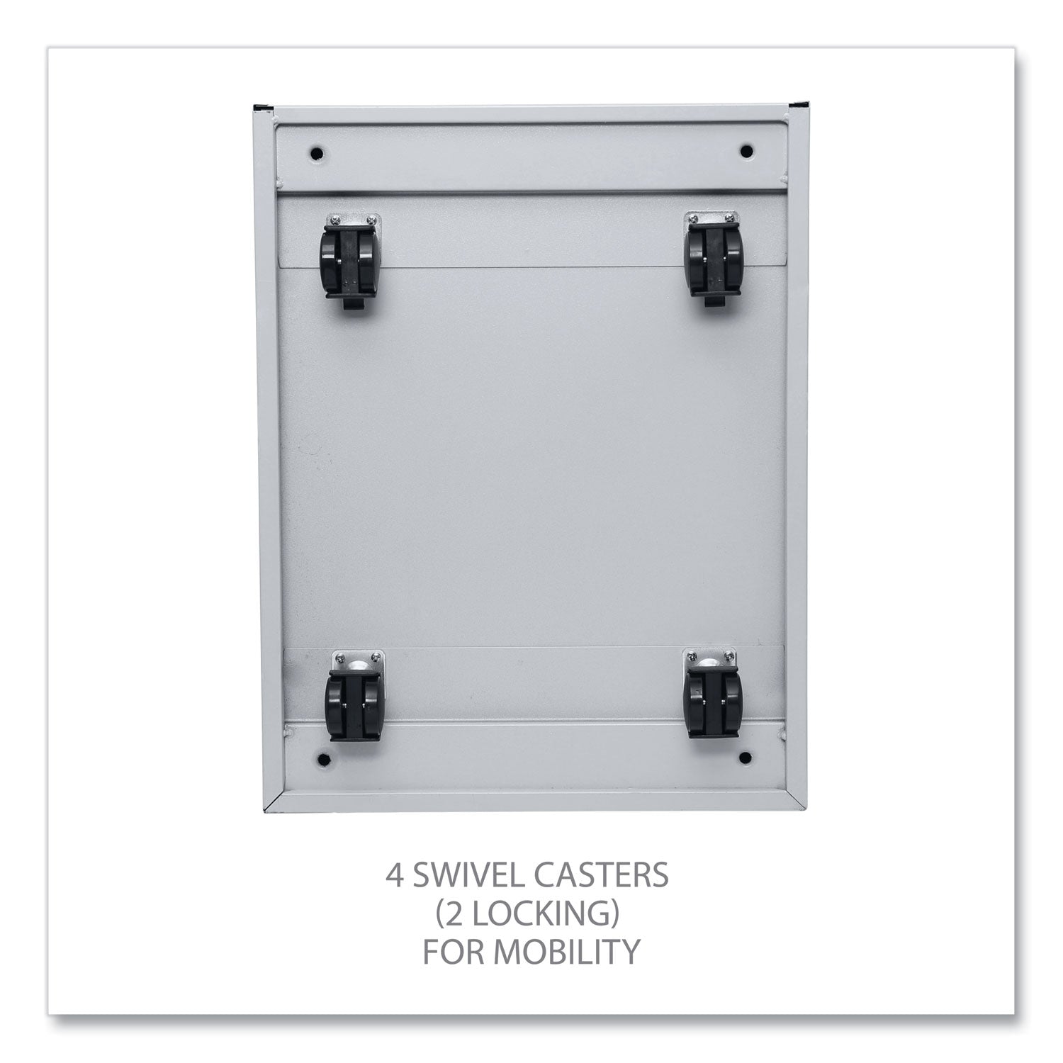 File Pedestal with Full-Length Pull, Left/Right, 3-Drawers: Box/Box/File, Legal/Letter, Light Gray, 14.96" x 19.29" x 27.75