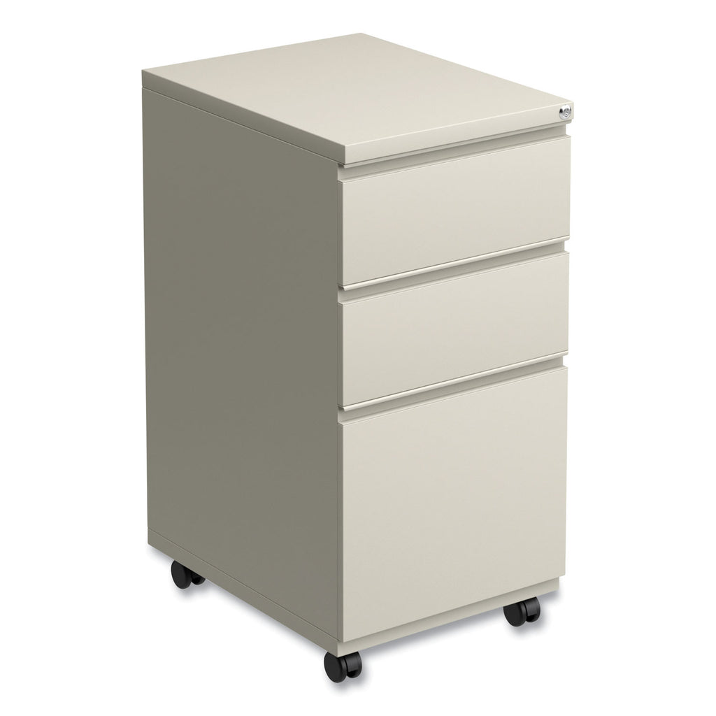 File Pedestal with Full-Length Pull, Left or Right, 3-Drawers: Box/Box/File, Legal/Letter, Putty, 14.96" x 19.29" x 27.75