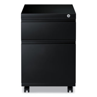 File Pedestal with Full-Length Pull, Left or Right, 2-Drawers: Box/File, Legal/Letter, Black, 14.96" x 19.29" x 21.65