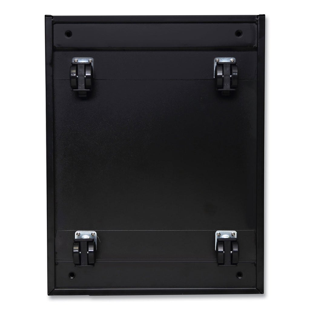 File Pedestal with Full-Length Pull, Left or Right, 2-Drawers: Box/File, Legal/Letter, Black, 14.96" x 19.29" x 21.65