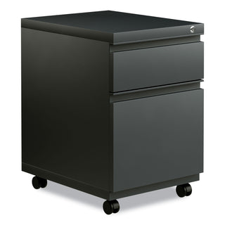 File Pedestal with Full-Length Pull, Left or Right, 2-Drawers: Box/File, Legal/Letter, Charcoal, 14.96" x 19.29" x 21.65