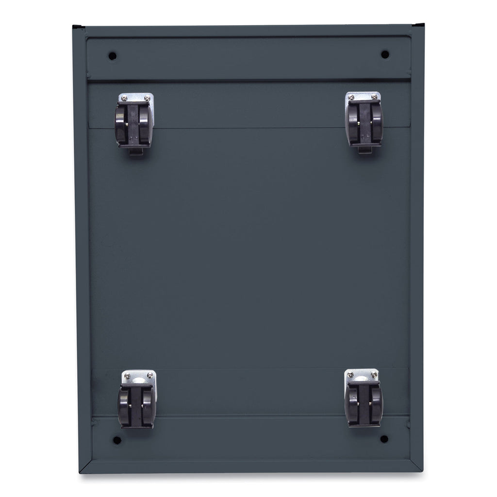 File Pedestal with Full-Length Pull, Left or Right, 2-Drawers: Box/File, Legal/Letter, Charcoal, 14.96" x 19.29" x 21.65