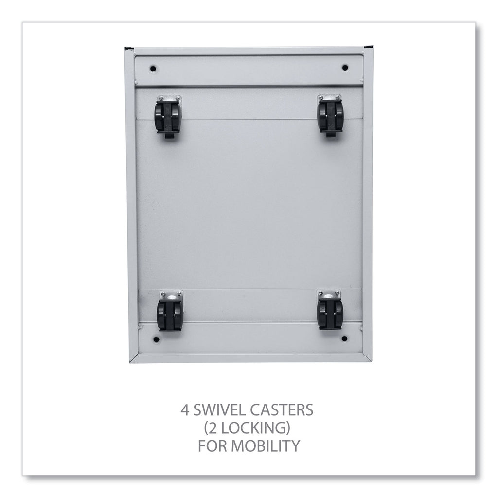 File Pedestal with Full-Length Pull, Left or Right, 2-Drawers: Box/File, Legal/Letter, Light Gray, 14.96" x 19.29" x 21.65