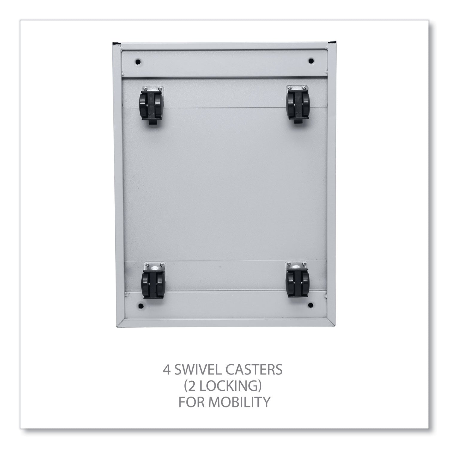 File Pedestal with Full-Length Pull, Left or Right, 2-Drawers: Box/File, Legal/Letter, Light Gray, 14.96" x 19.29" x 21.65