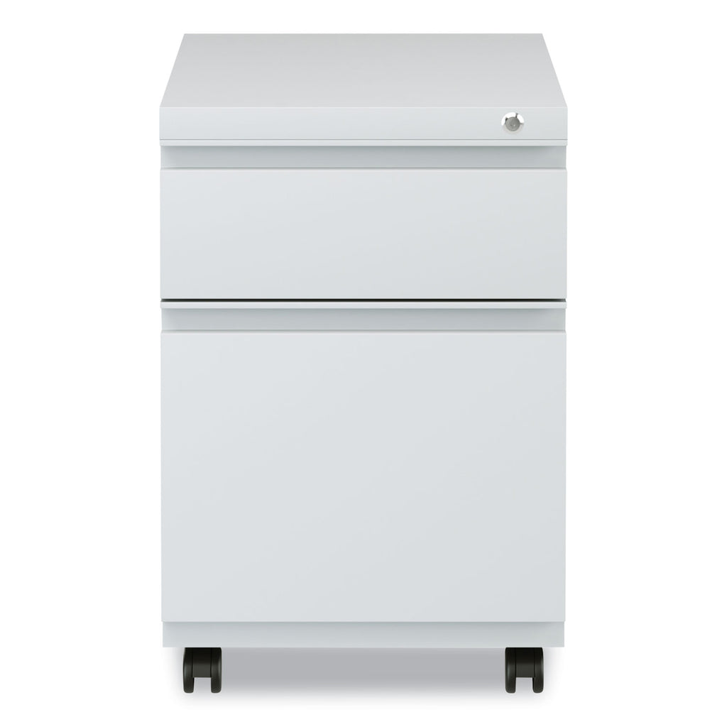 File Pedestal with Full-Length Pull, Left or Right, 2-Drawers: Box/File, Legal/Letter, Light Gray, 14.96" x 19.29" x 21.65