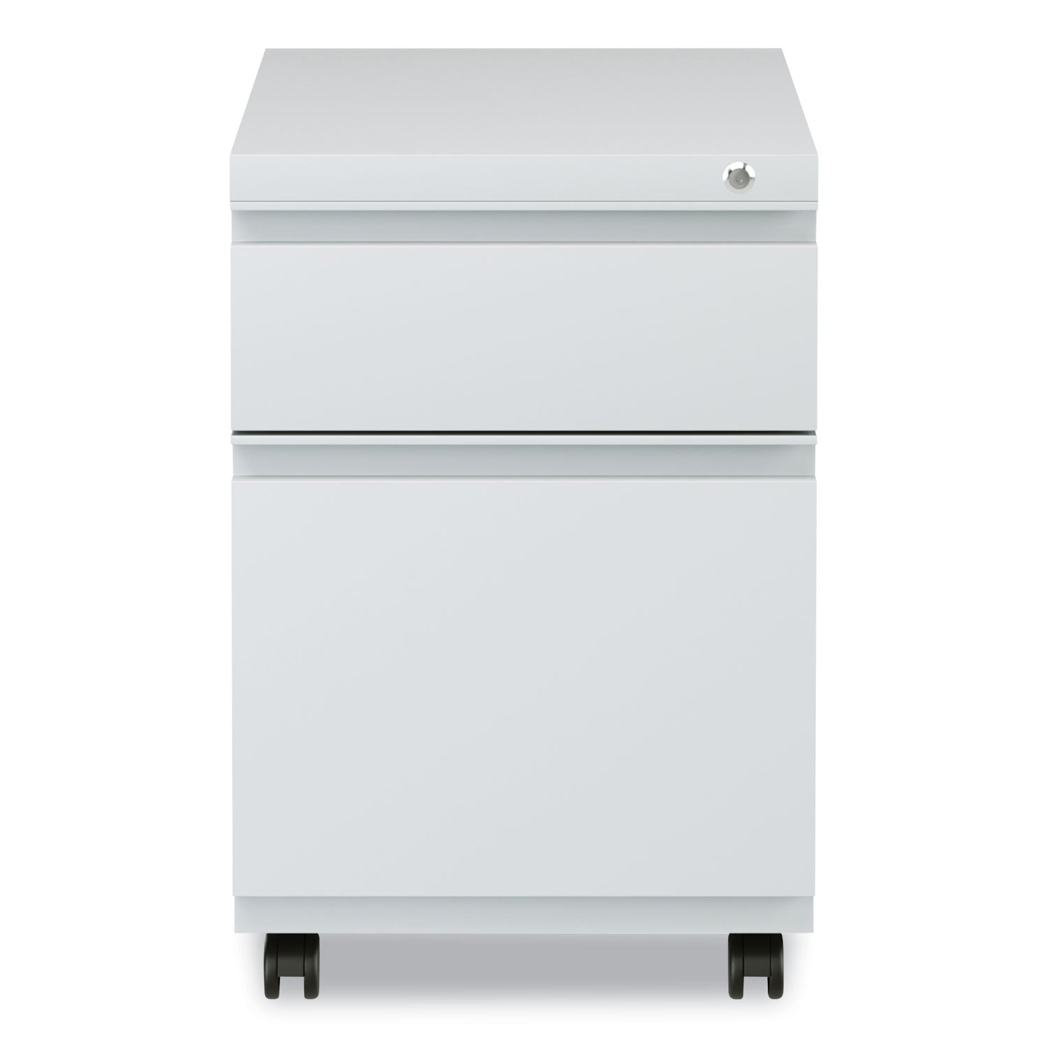 File Pedestal with Full-Length Pull, Left or Right, 2-Drawers: Box/File, Legal/Letter, Light Gray, 14.96" x 19.29" x 21.65