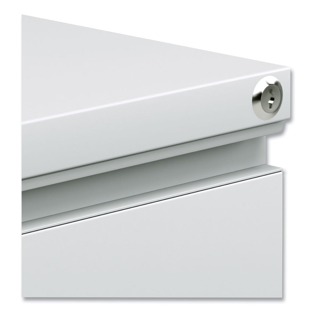 File Pedestal with Full-Length Pull, Left or Right, 2-Drawers: Box/File, Legal/Letter, Light Gray, 14.96" x 19.29" x 21.65