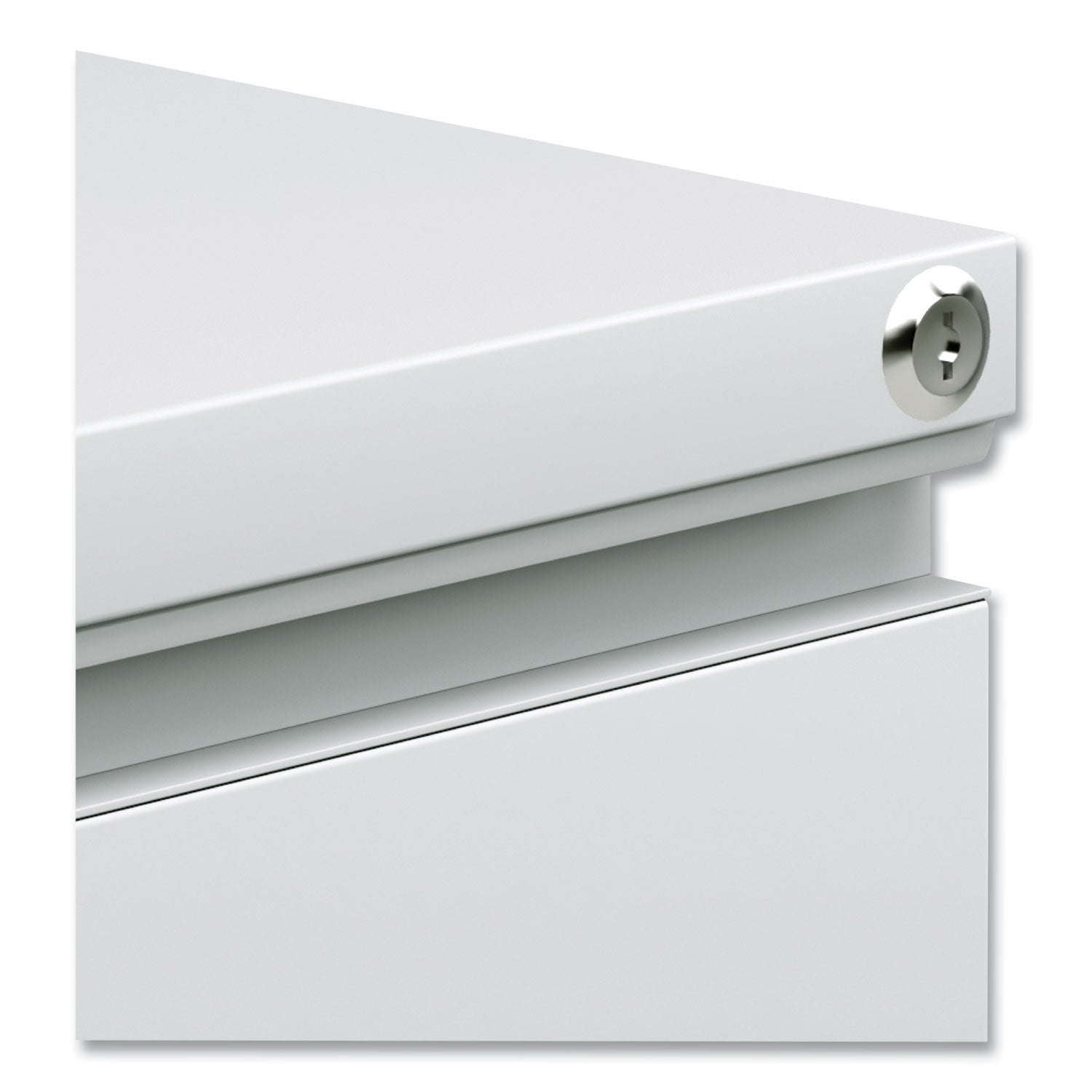File Pedestal with Full-Length Pull, Left or Right, 2-Drawers: Box/File, Legal/Letter, Light Gray, 14.96" x 19.29" x 21.65