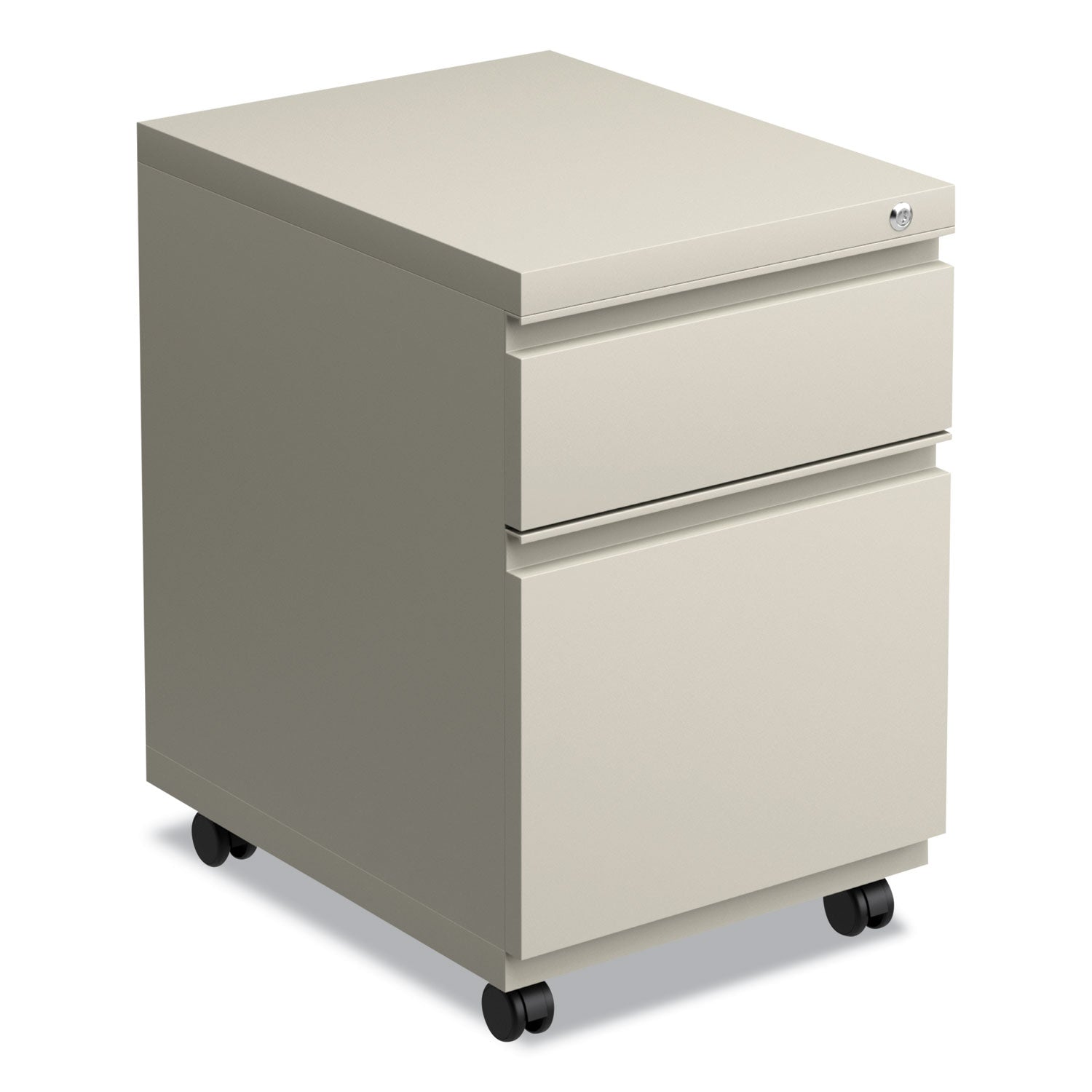 File Pedestal with Full-Length Pull, Left or Right, 2-Drawers: Box/File, Legal/Letter, Putty, 14.96" x 19.29" x 21.65