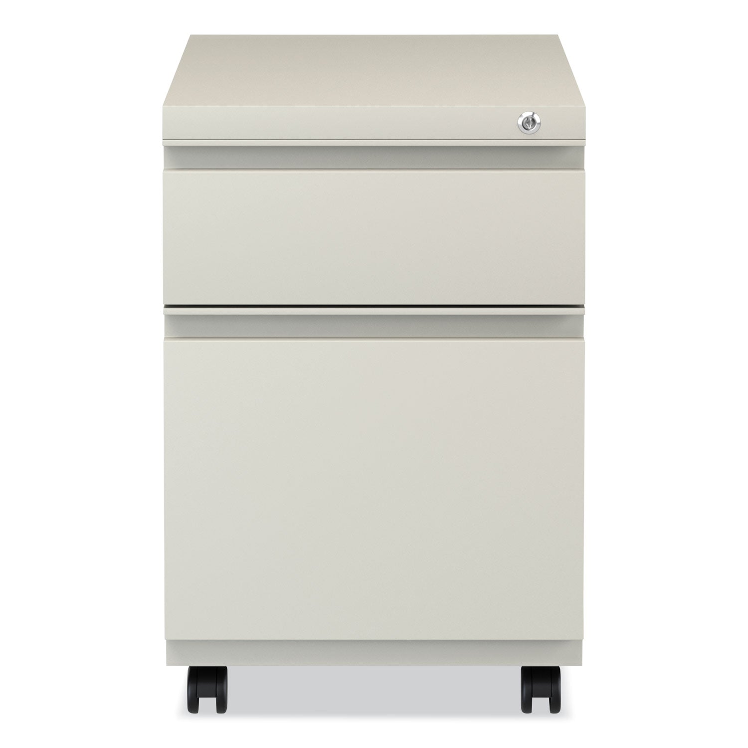 File Pedestal with Full-Length Pull, Left or Right, 2-Drawers: Box/File, Legal/Letter, Putty, 14.96" x 19.29" x 21.65