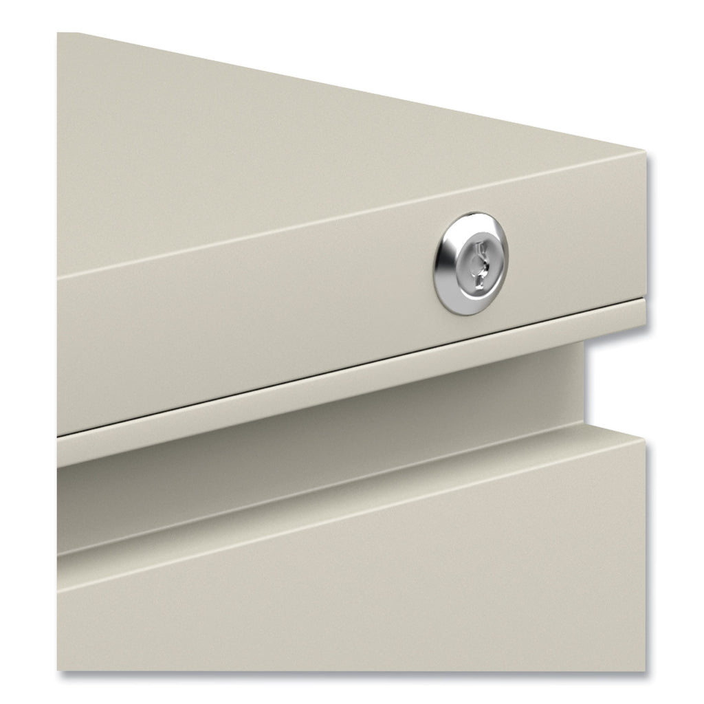 File Pedestal with Full-Length Pull, Left or Right, 2-Drawers: Box/File, Legal/Letter, Putty, 14.96" x 19.29" x 21.65