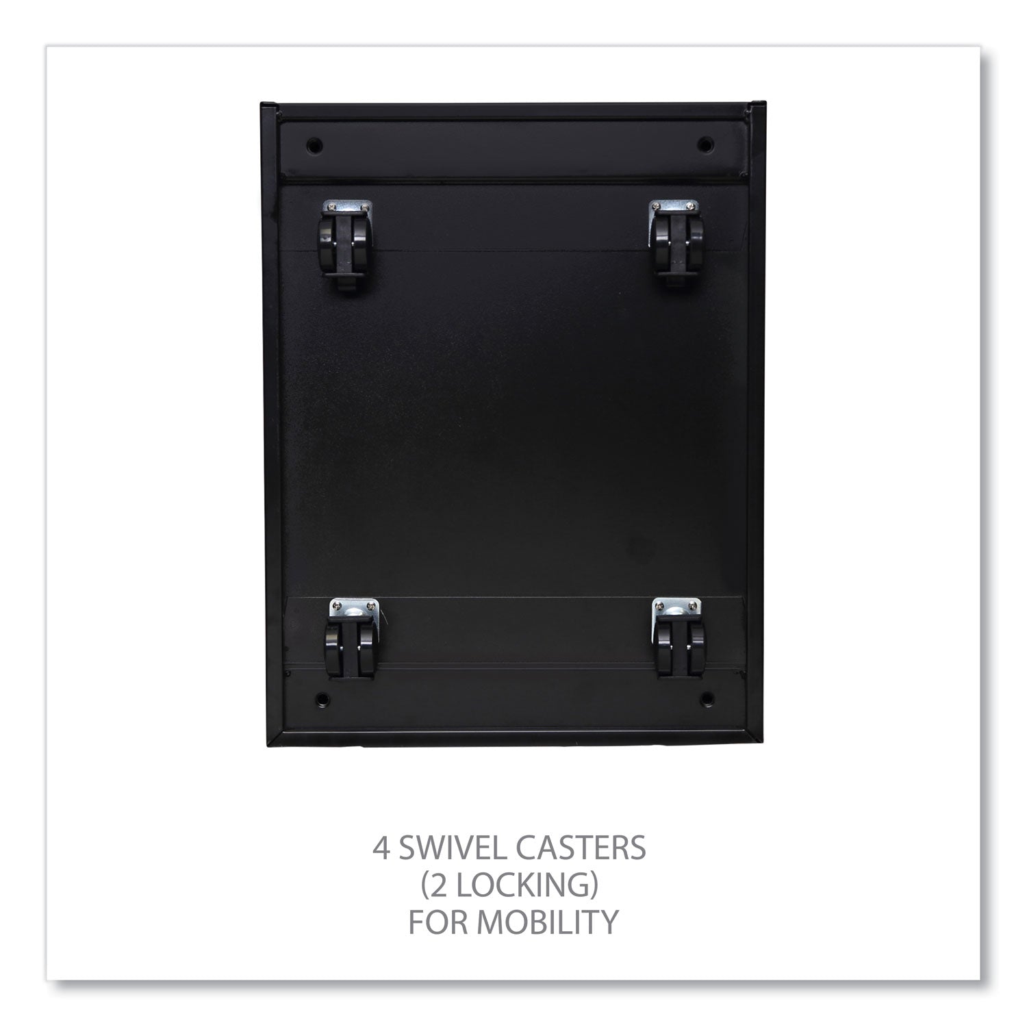 File Pedestal with Full-Length Pull, Left or Right, 2 Legal/Letter-Size File Drawers, Black, 14.96" x 19.29" x 27.75
