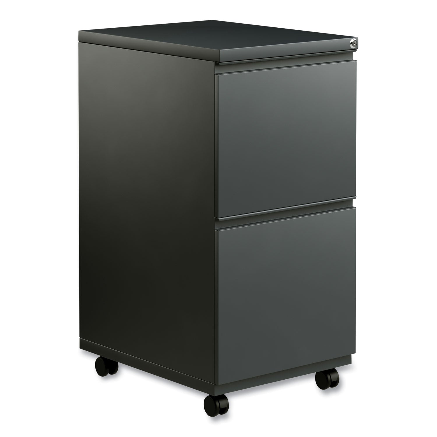 File Pedestal with Full-Length Pull, Left or Right, 2 Legal/Letter-Size File Drawers, Charcoal, 14.96" x 19.29" x 27.75