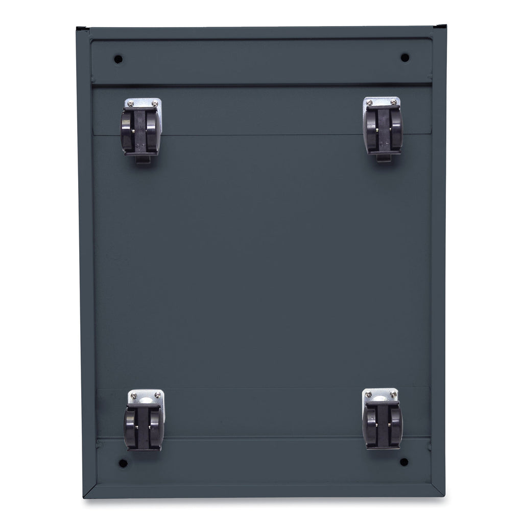 File Pedestal with Full-Length Pull, Left or Right, 2 Legal/Letter-Size File Drawers, Charcoal, 14.96" x 19.29" x 27.75