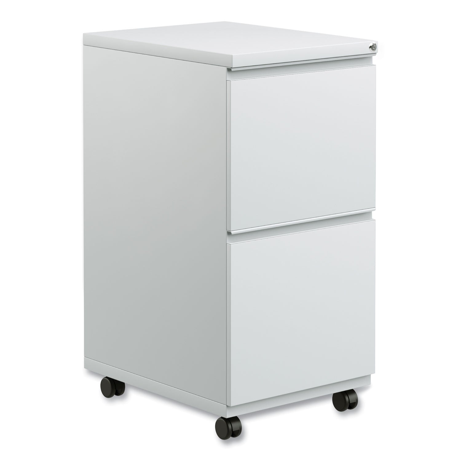 File Pedestal with Full-Length Pull, Left or Right, 2 Legal/Letter-Size File Drawers, Light Gray, 14.96" x 19.29" x 27.75