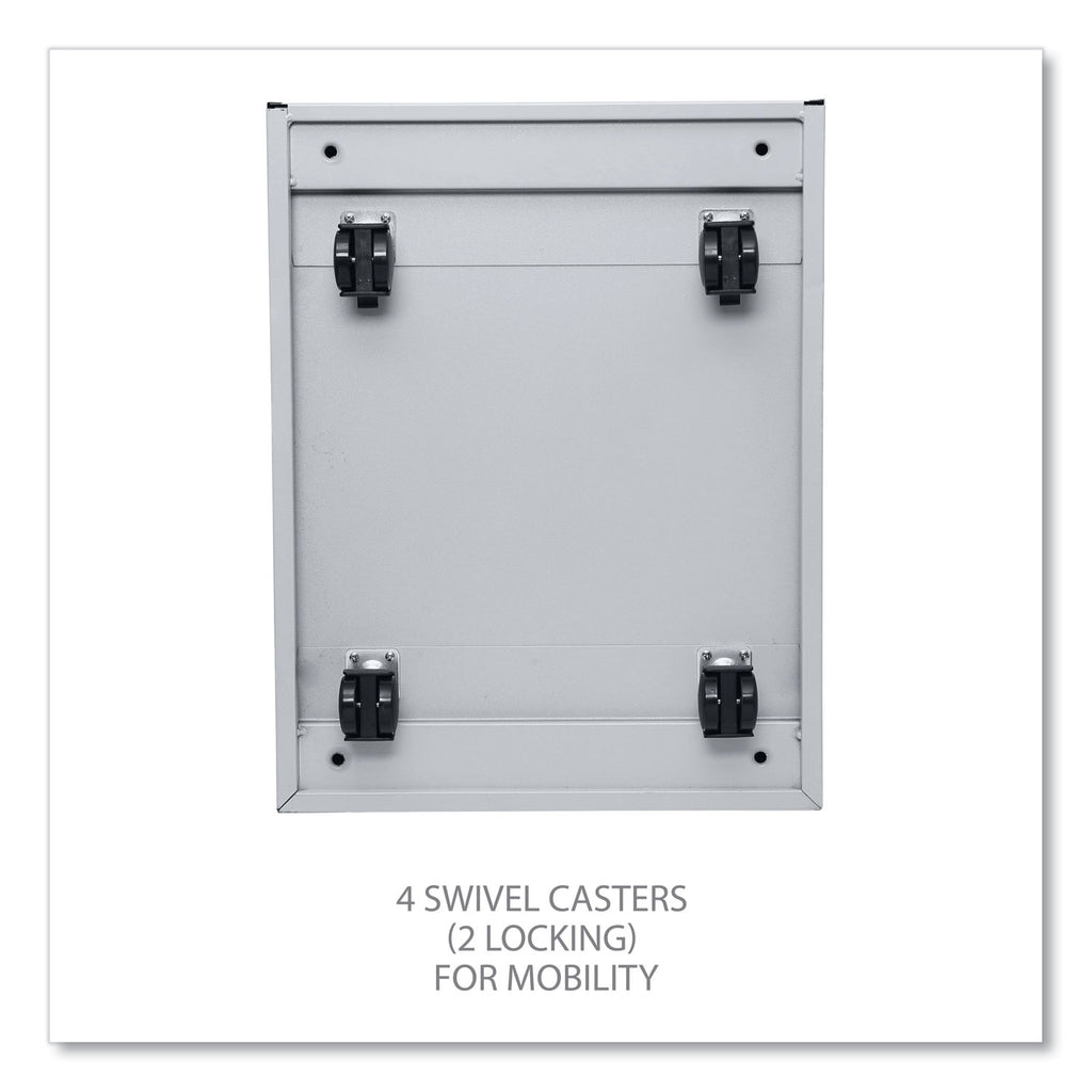File Pedestal with Full-Length Pull, Left or Right, 2 Legal/Letter-Size File Drawers, Light Gray, 14.96" x 19.29" x 27.75