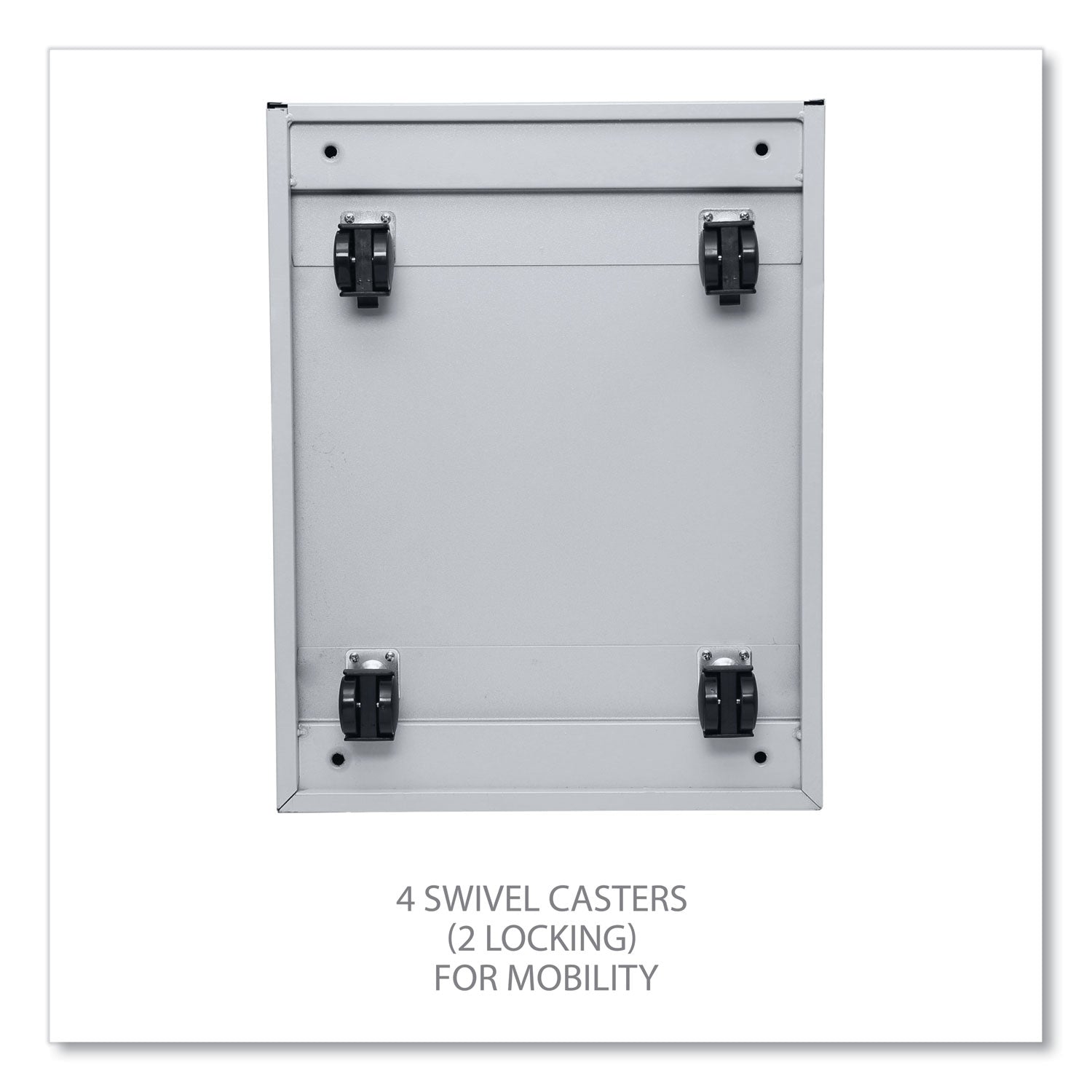 File Pedestal with Full-Length Pull, Left or Right, 2 Legal/Letter-Size File Drawers, Light Gray, 14.96" x 19.29" x 27.75