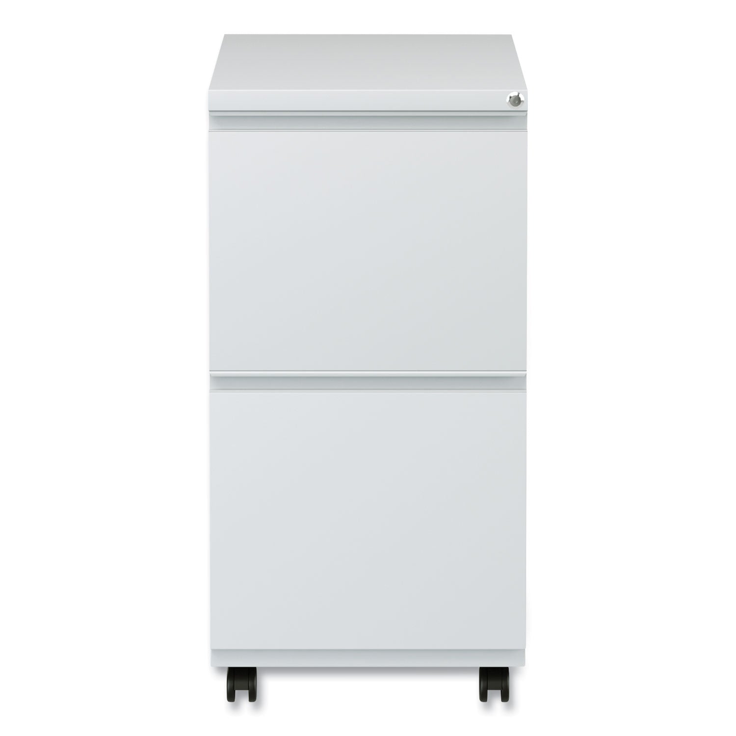 File Pedestal with Full-Length Pull, Left or Right, 2 Legal/Letter-Size File Drawers, Light Gray, 14.96" x 19.29" x 27.75