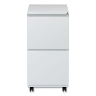 File Pedestal with Full-Length Pull, Left or Right, 2 Legal/Letter-Size File Drawers, Light Gray, 14.96" x 19.29" x 27.75