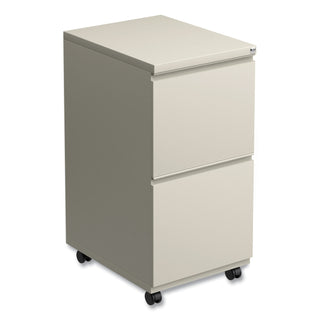 File Pedestal with Full-Length Pull, Left or Right, 2 Legal/Letter-Size File Drawers, Putty, 14.96" x 19.29" x 27.75