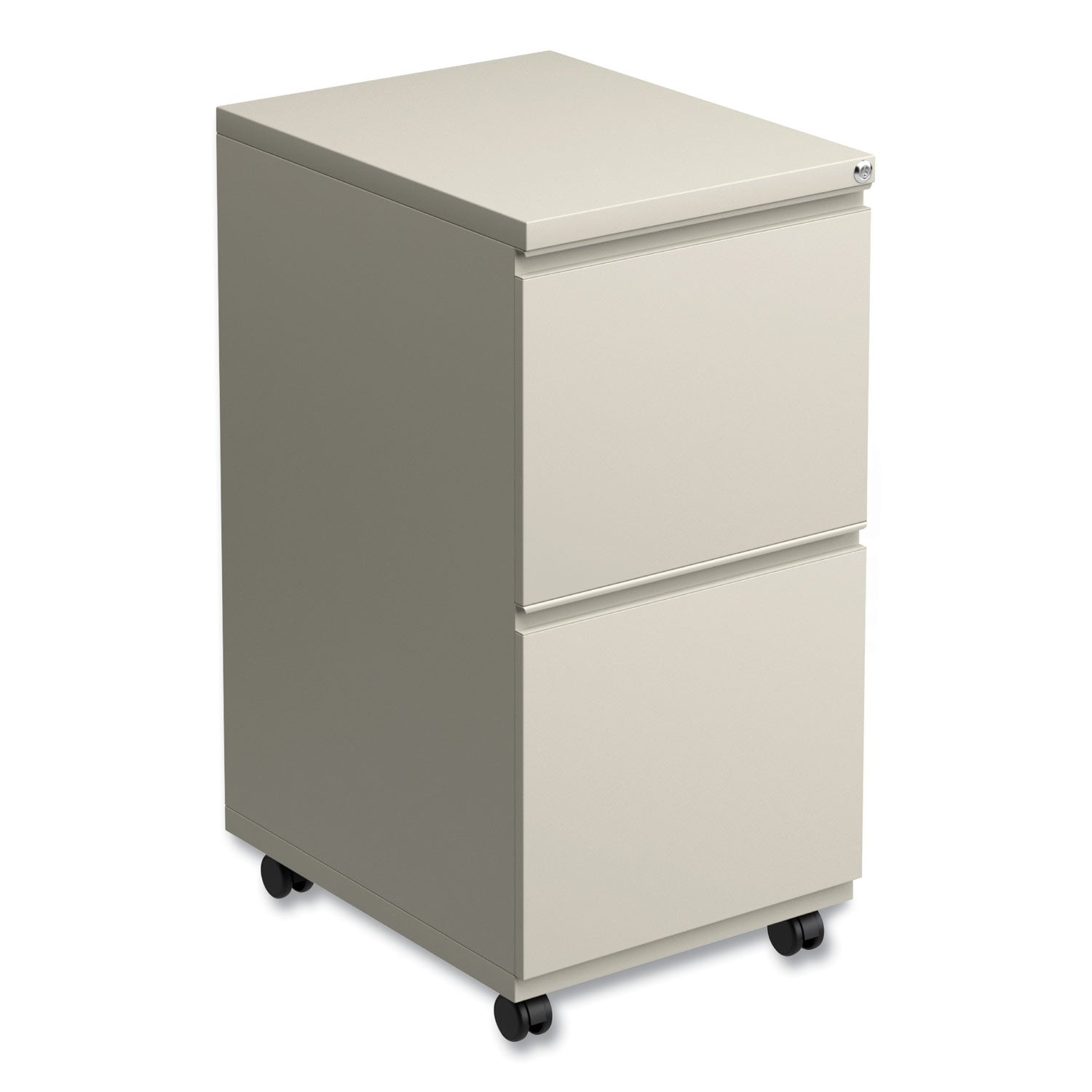 File Pedestal with Full-Length Pull, Left or Right, 2 Legal/Letter-Size File Drawers, Putty, 14.96" x 19.29" x 27.75