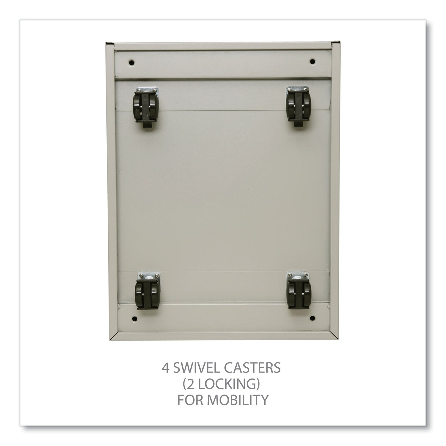 File Pedestal with Full-Length Pull, Left or Right, 2 Legal/Letter-Size File Drawers, Putty, 14.96" x 19.29" x 27.75