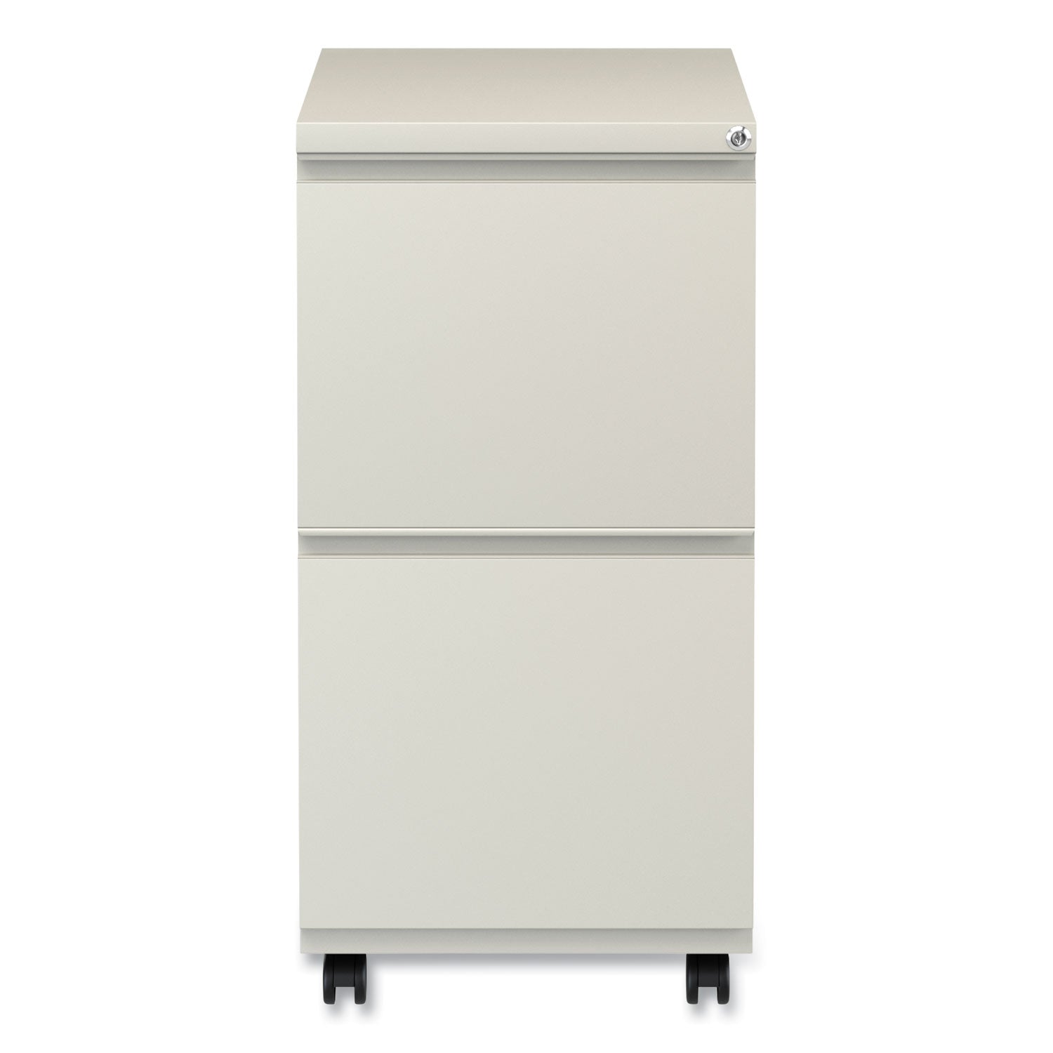 File Pedestal with Full-Length Pull, Left or Right, 2 Legal/Letter-Size File Drawers, Putty, 14.96" x 19.29" x 27.75
