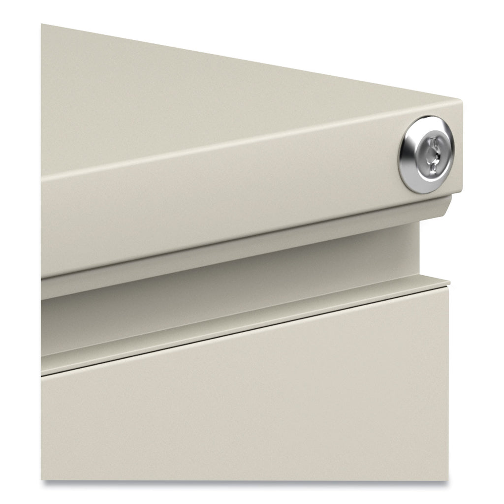 File Pedestal with Full-Length Pull, Left or Right, 2 Legal/Letter-Size File Drawers, Putty, 14.96" x 19.29" x 27.75