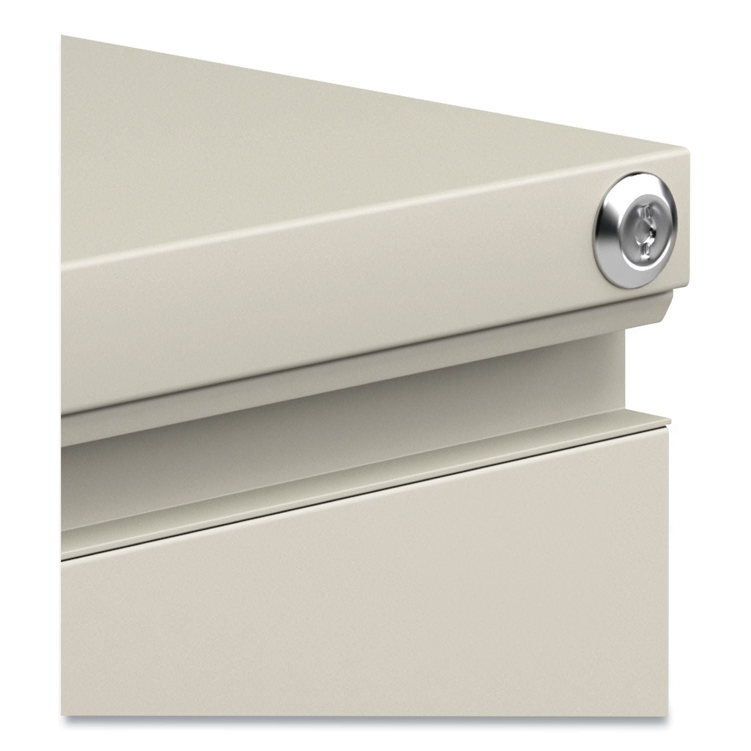 File Pedestal with Full-Length Pull, Left or Right, 2 Legal/Letter-Size File Drawers, Putty, 14.96" x 19.29" x 27.75