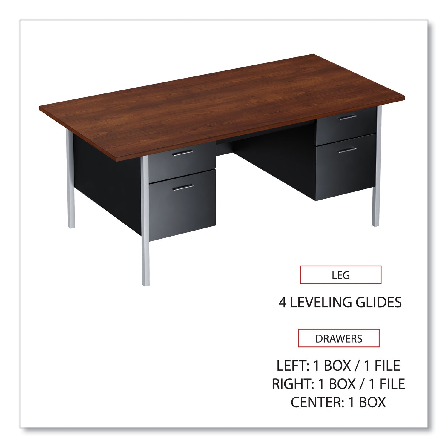 double-pedestal-steel-desk-72-x-36-x-295-mocha-black-chrome-plated-legs_alesd7236bm - 3
