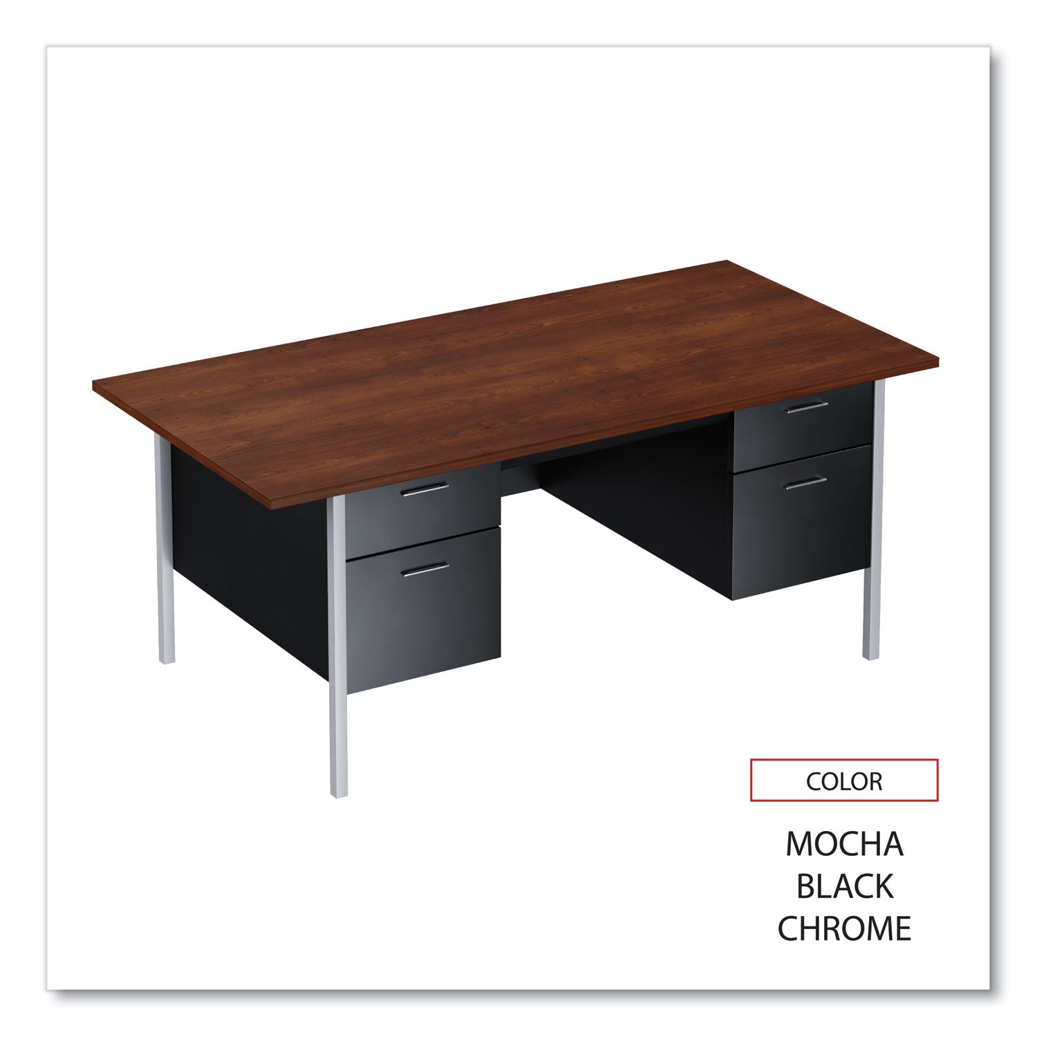 double-pedestal-steel-desk-72-x-36-x-295-mocha-black-chrome-plated-legs_alesd7236bm - 4