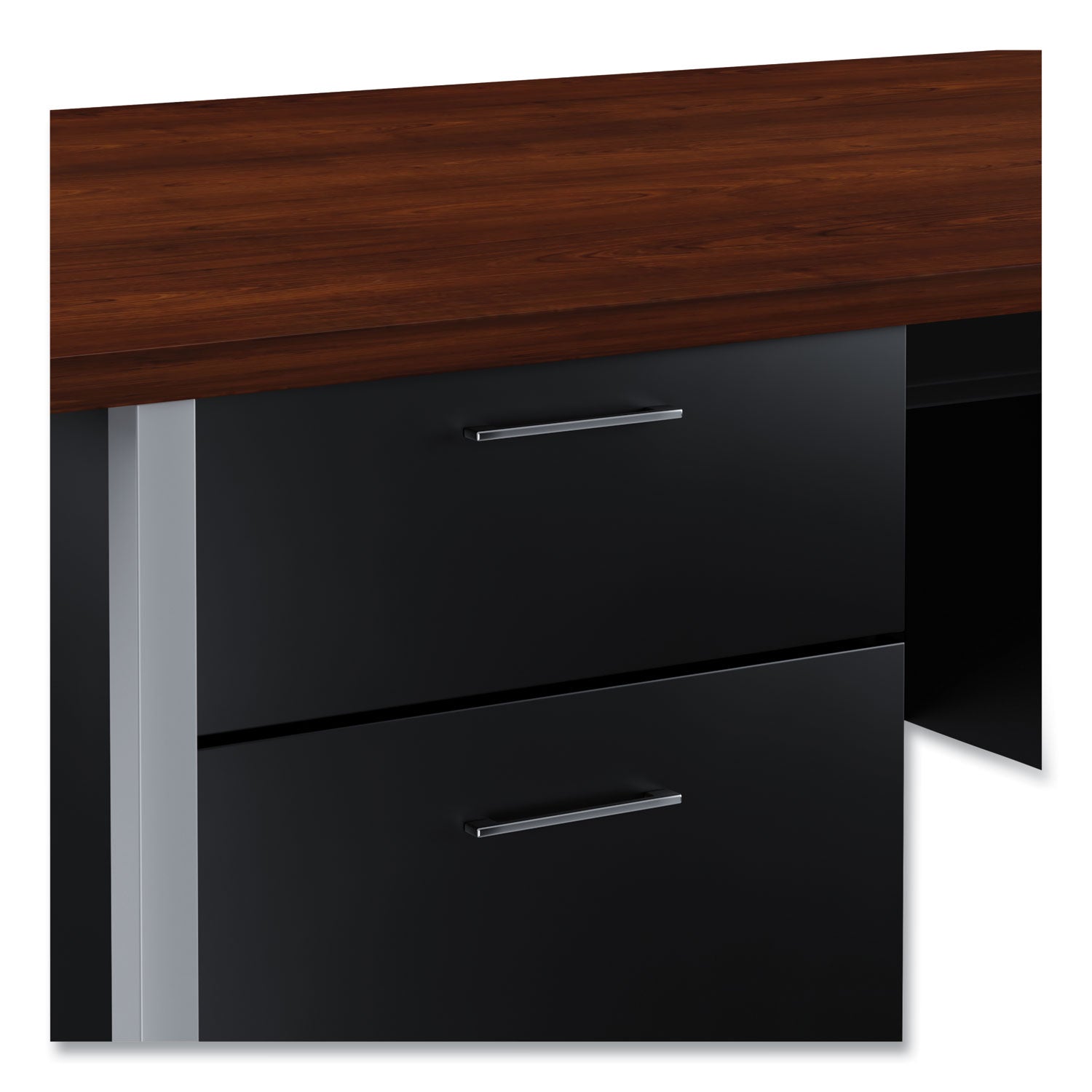 double-pedestal-steel-desk-72-x-36-x-295-mocha-black-chrome-plated-legs_alesd7236bm - 7