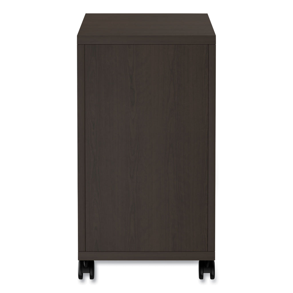 Alera Valencia Series Mobile Pedestal, Left or Right, 2 Legal/Letter-Size File Drawers, Espresso, 15.38" x 20" x 26.63