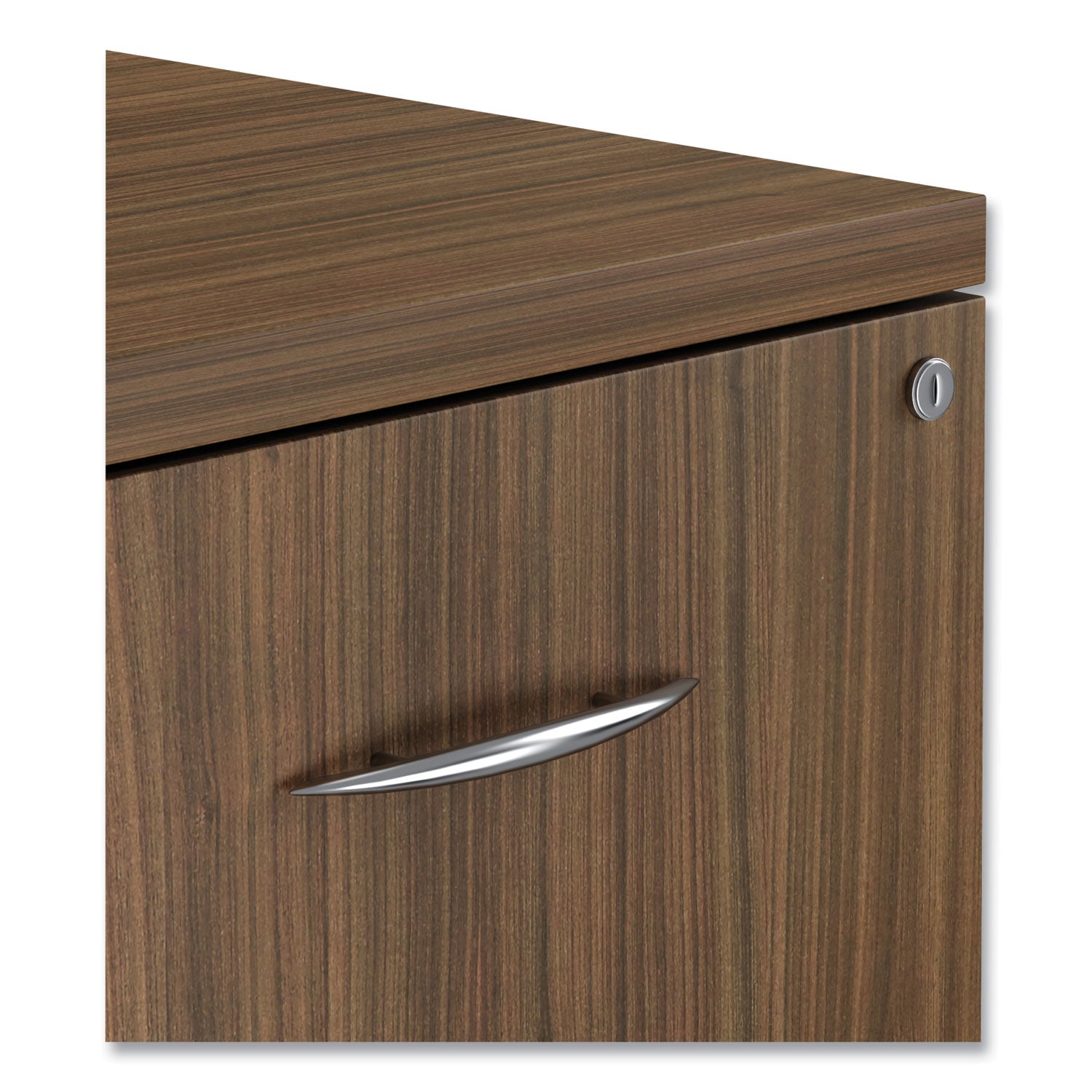 Alera Valencia Series Mobile Pedestal, Left or Right, 2 Legal/Letter-Size File Drawers, Modern Walnut, 15.38" x 20" x 26.63