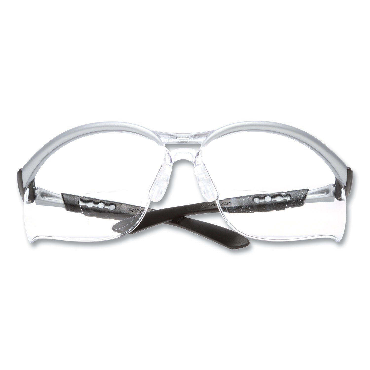 bx-molded-in-diopter-safety-glasses-20+-diopter-strength-silver-black-frame-clear-lens_mmm1137500000 - 1