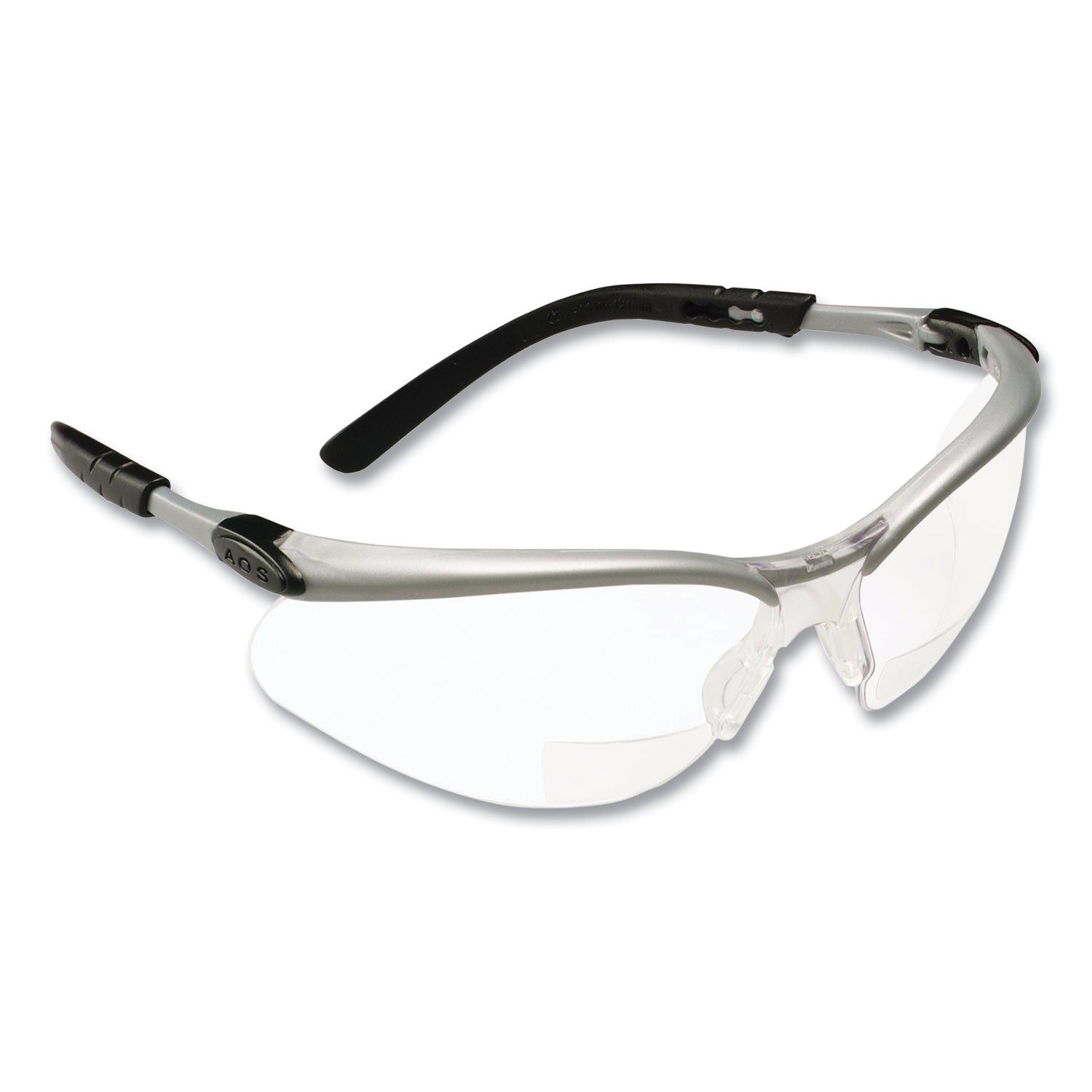 bx-molded-in-diopter-safety-glasses-20+-diopter-strength-silver-black-frame-clear-lens_mmm1137500000 - 3