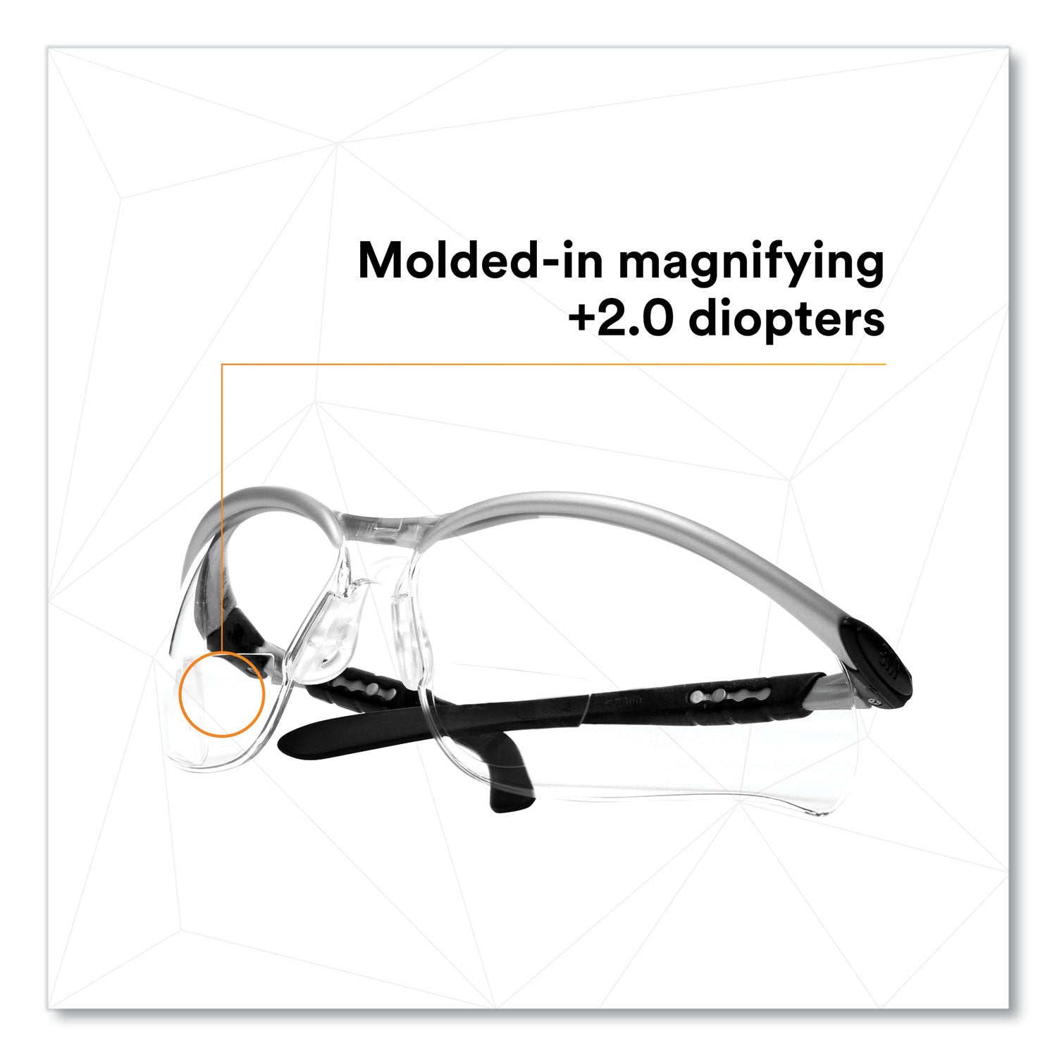 bx-molded-in-diopter-safety-glasses-20+-diopter-strength-silver-black-frame-clear-lens_mmm1137500000 - 4