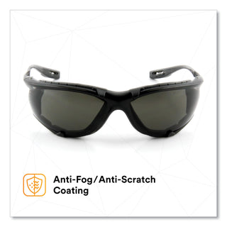 Virtua CCS Protective Eyewear with Foam Gasket, Black/Gray Plastic Frame, Gray Polycarbonate Lens
